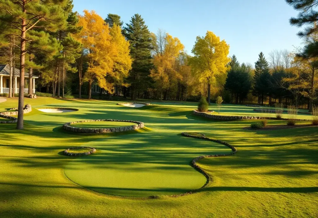 A picturesque short golf course with unique layouts
