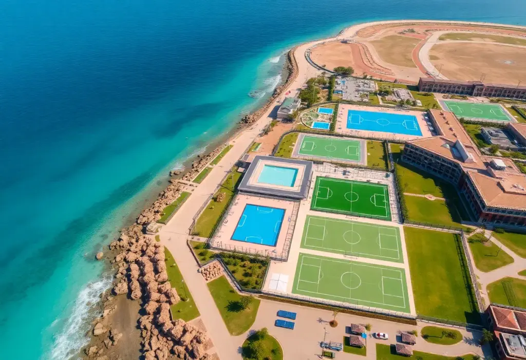 Soma Sports Arena with sports facilities and Red Sea view