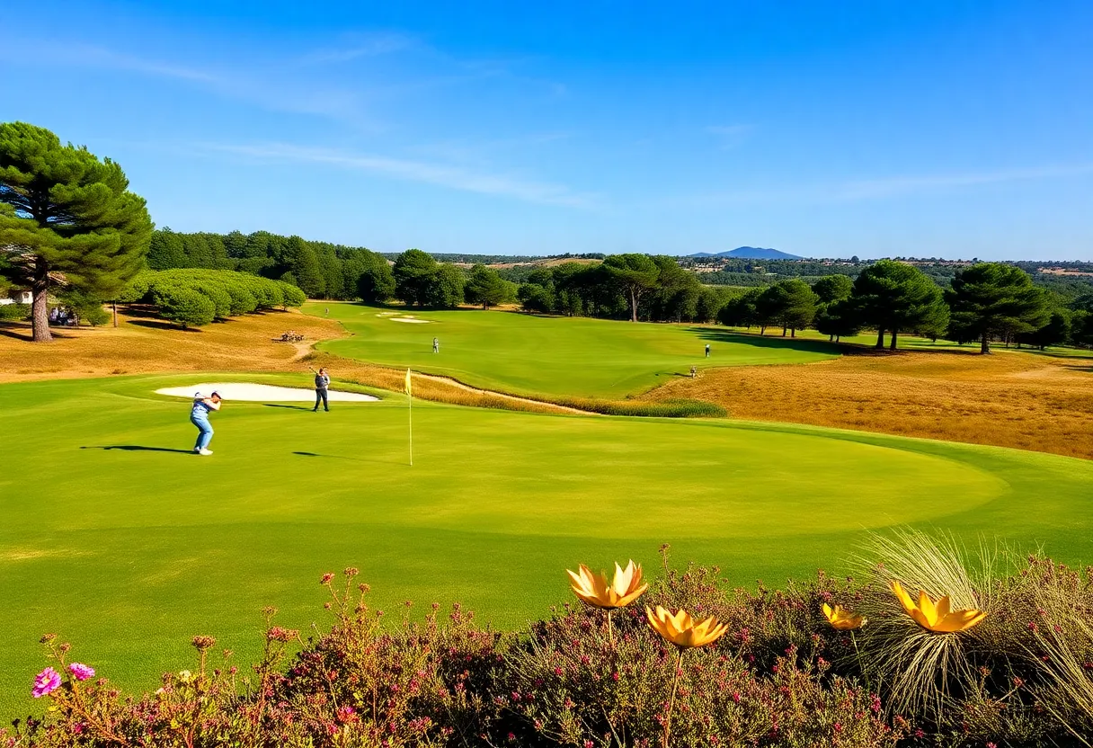 A picturesque golf course in Spain
