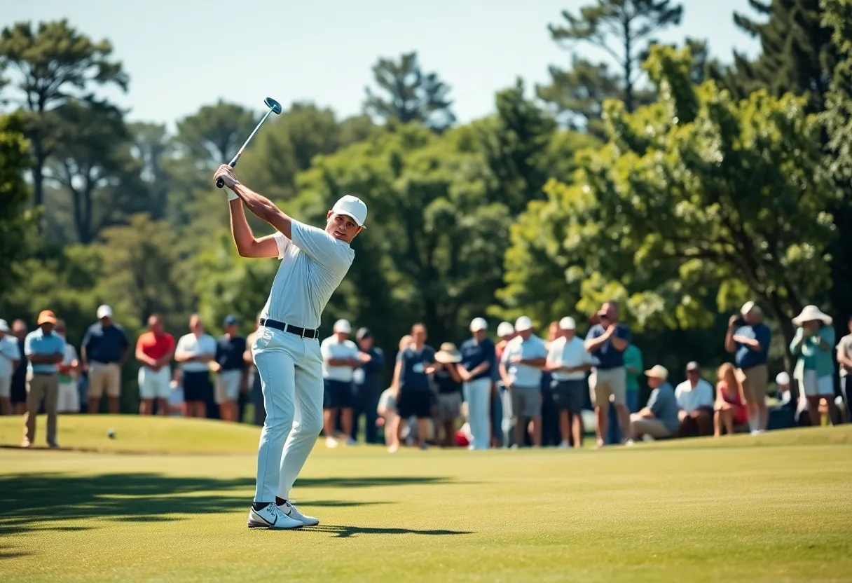 Sungjae Im practicing golf at Arnold Palmer Invitational