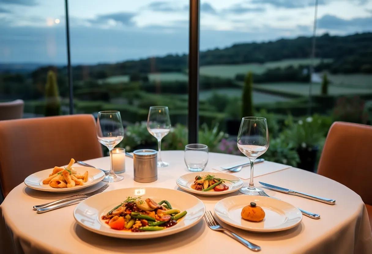 Gourmet dining experience at a Michelin star restaurant