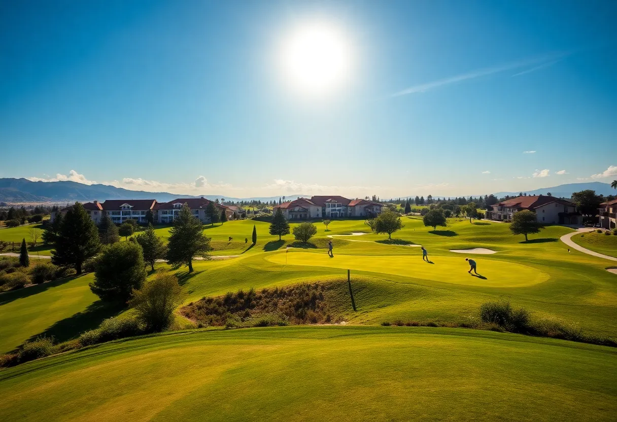 Luxury golf course at The Hawthorn with scenic views