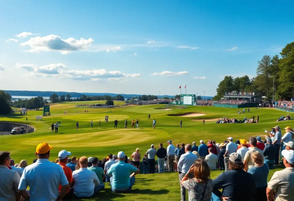 View of the golf course hosting the Senior PGA Championship