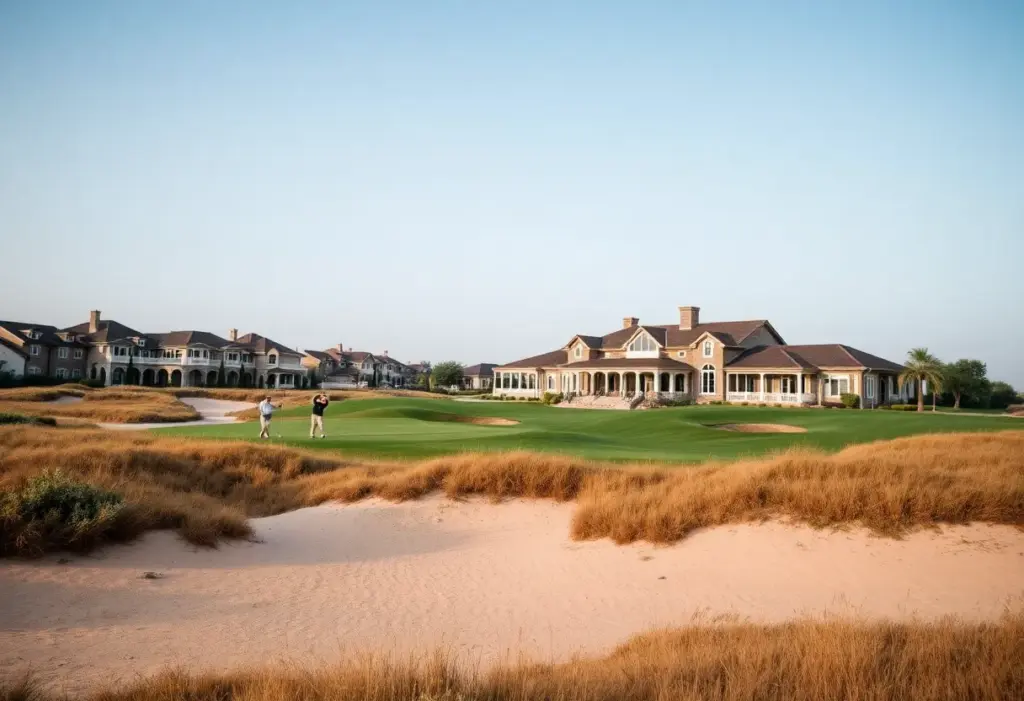 Trout National Golf Course landscape with golfers