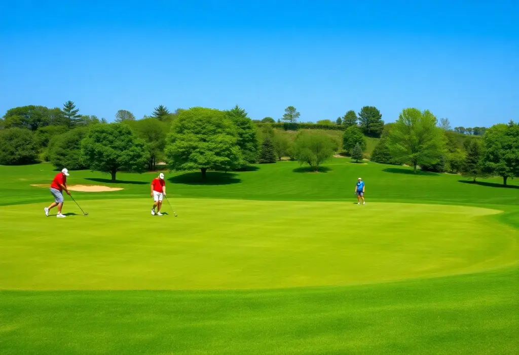 Collegiate golf teams competing at the Mobile Bay Intercollegiate