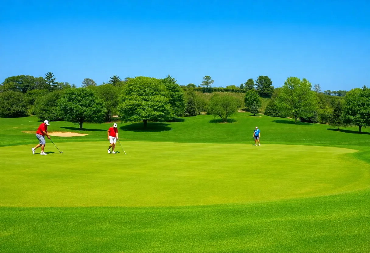 Collegiate golf teams competing at the Mobile Bay Intercollegiate