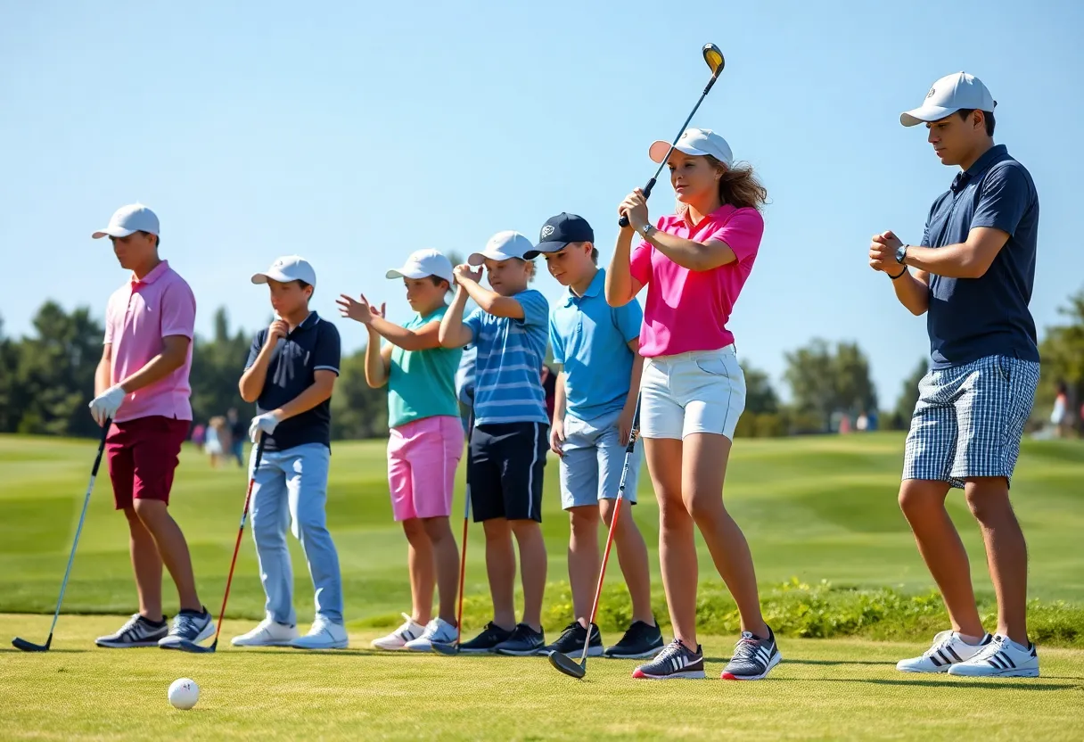 Young athletes competing in the UNDERRATED Golf Tour