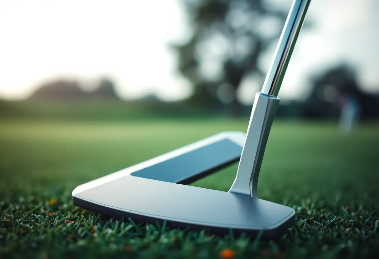 The classic Wilson Staff 8802 putter on a golf course