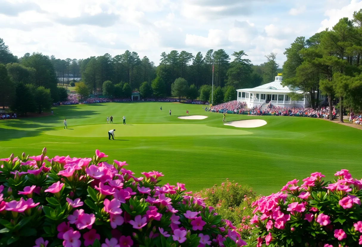 View of Augusta National Golf Club during the Masters