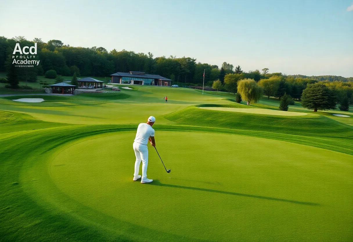 Golfers practicing at The Alto Club Golf Academy