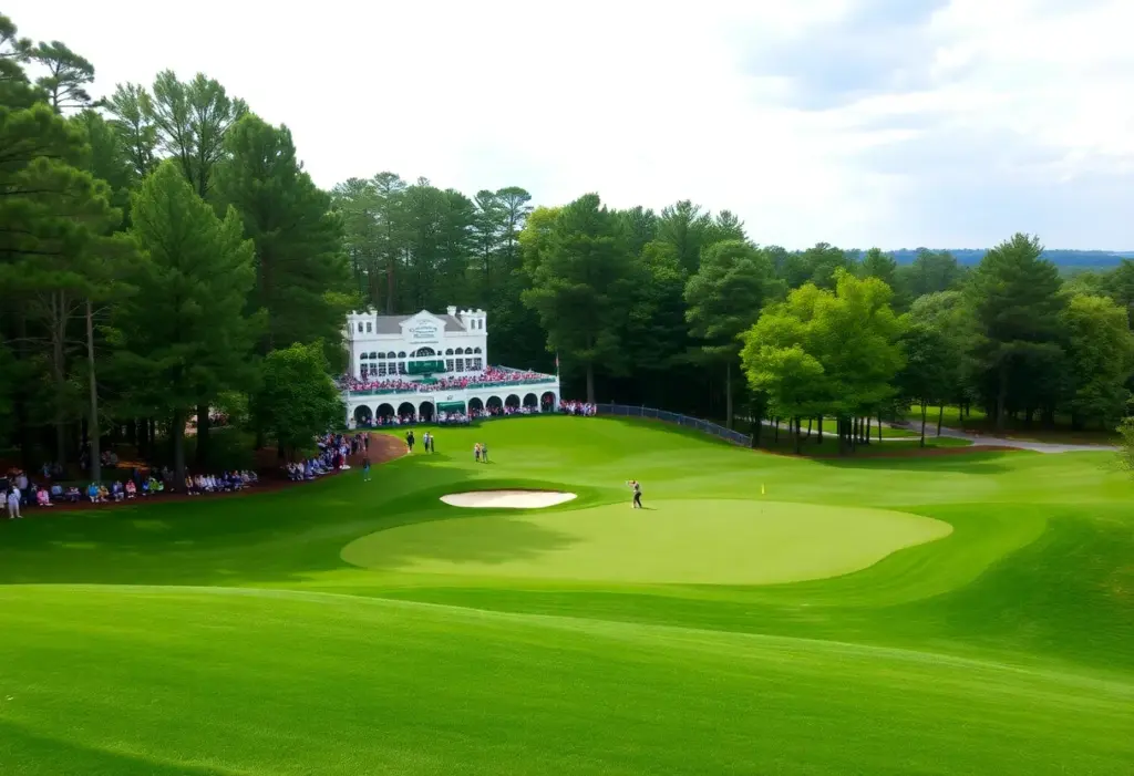 Scenic view of Augusta National Golf Club during the Masters Tournament