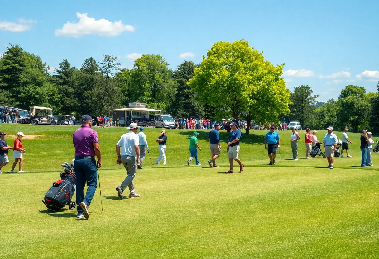 Golf course at Augusta National during the Masters Tournament