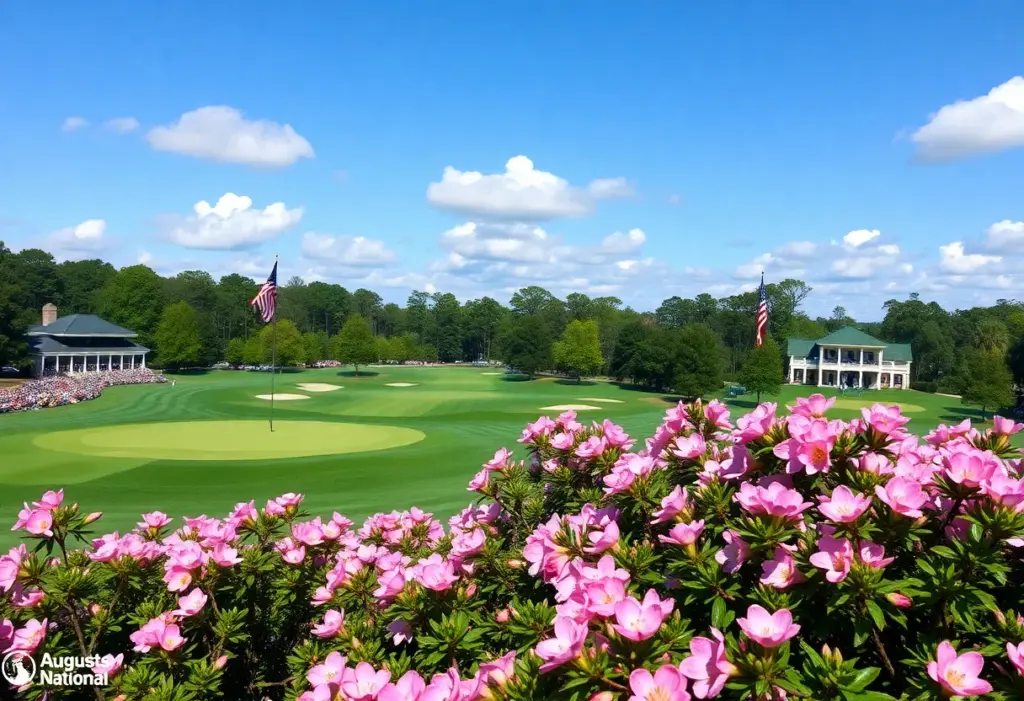 View of Augusta National Golf Course during the Masters Tournament