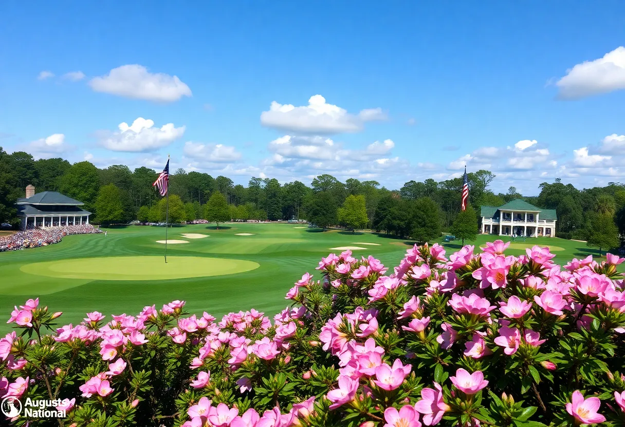 View of Augusta National Golf Course during the Masters Tournament