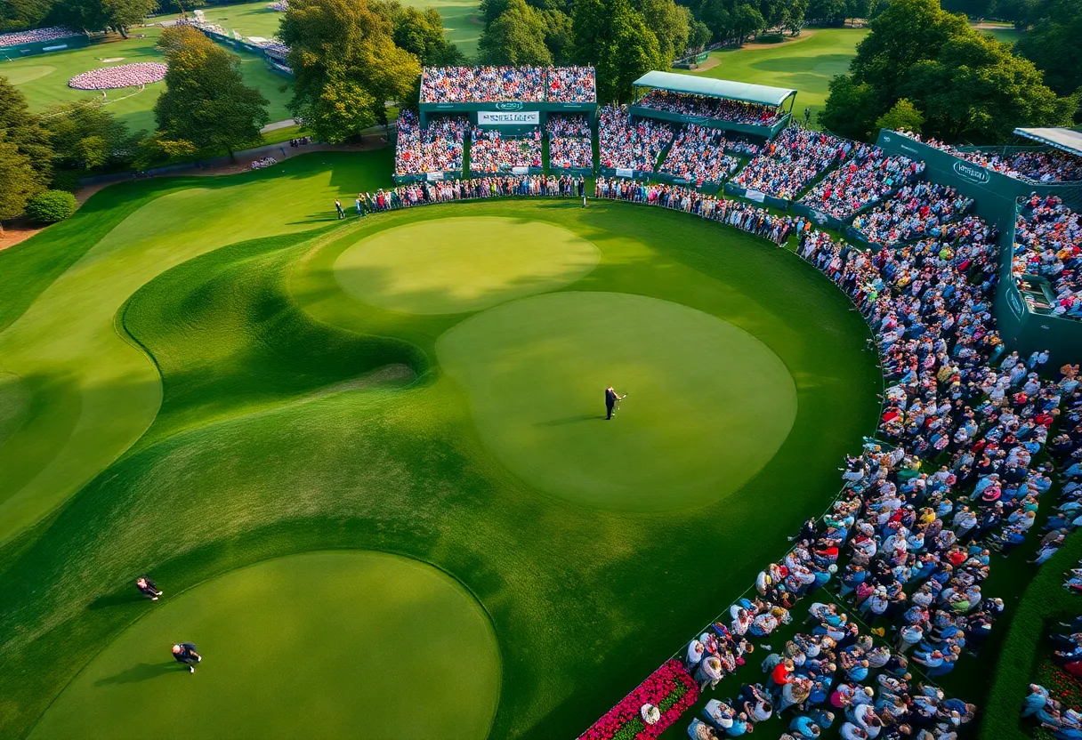 A breathtaking view of Augusta National Golf Course during The Masters tournament.