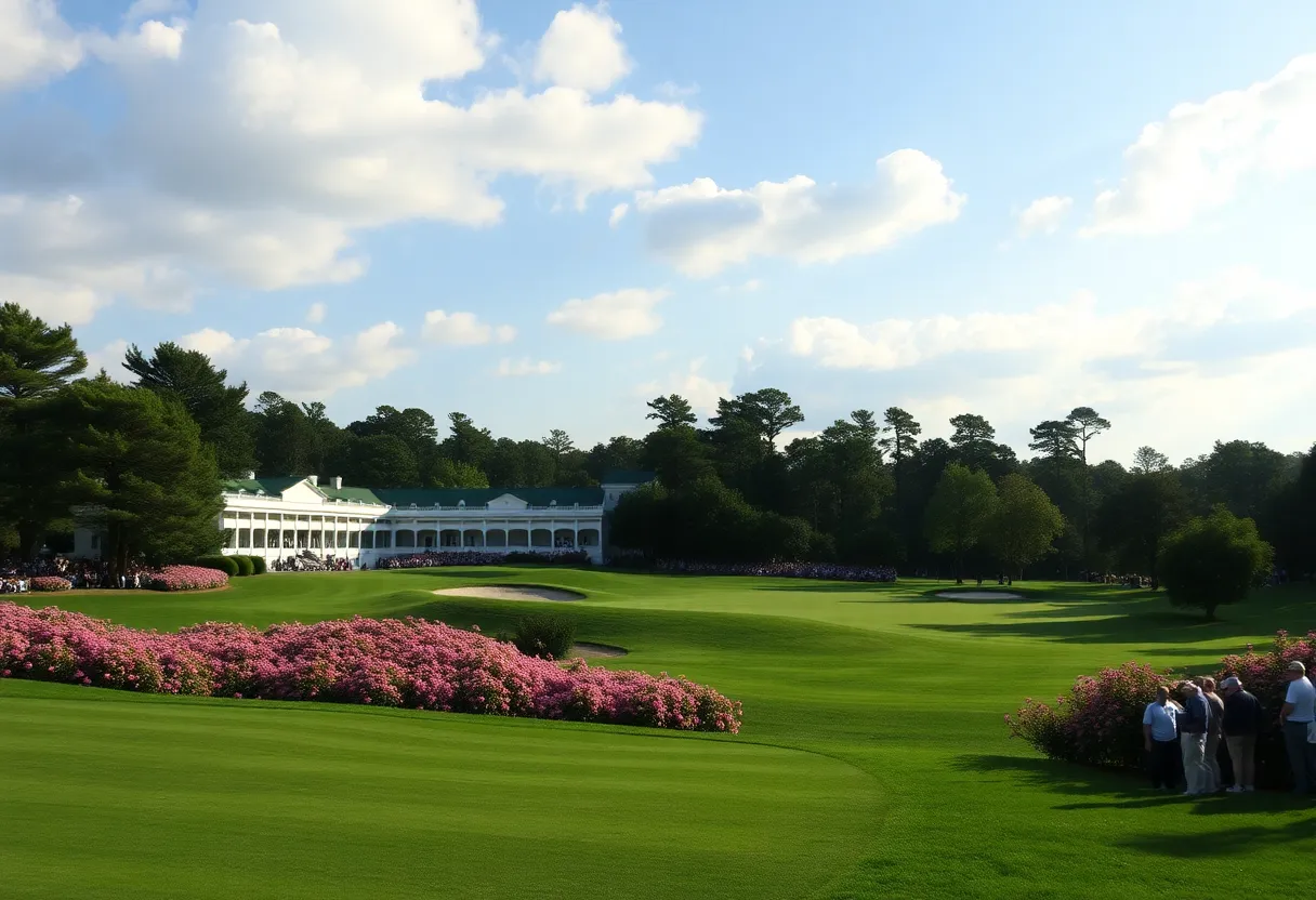 Lush green fairways at Augusta National Golf Course