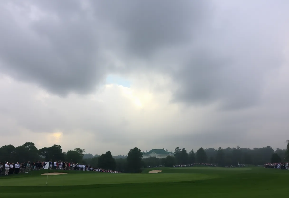 A scenic view of the Augusta National golf course highlighting the challenges faced during a tournament.
