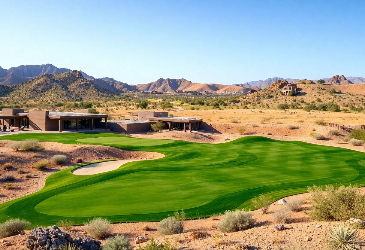 View of the new golf course at Coral Mountain Desert Club in Southern California.
