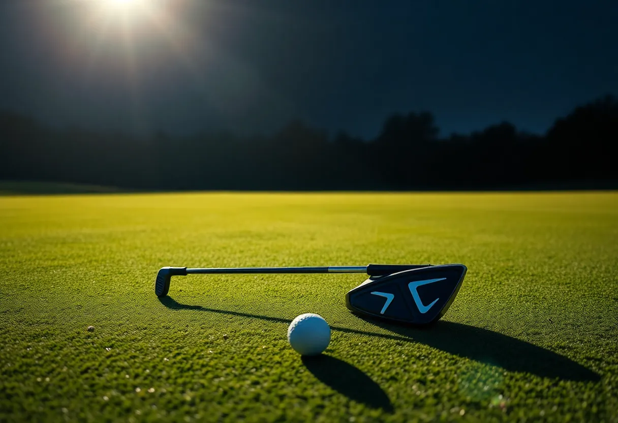 Empty golf course symbolizing the absence of Tiger Woods