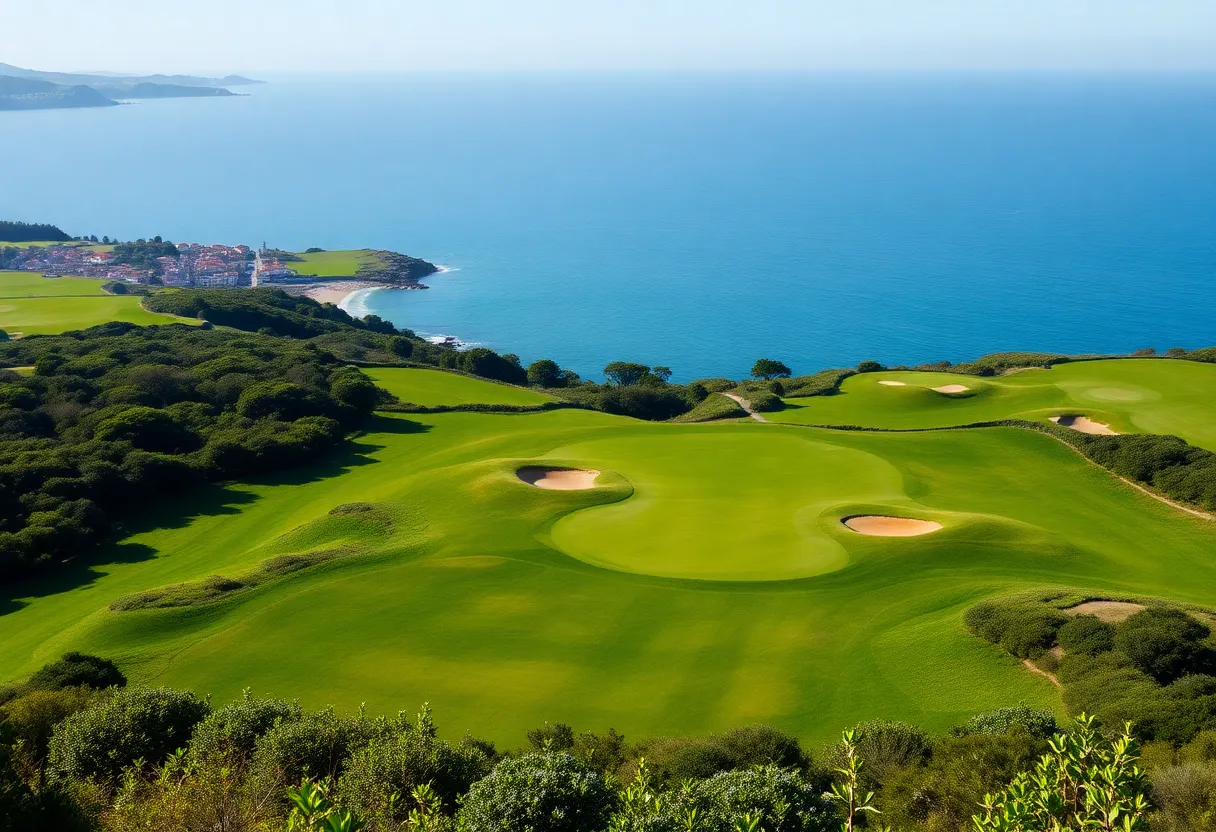 Stunning golf course landscape in Portugal