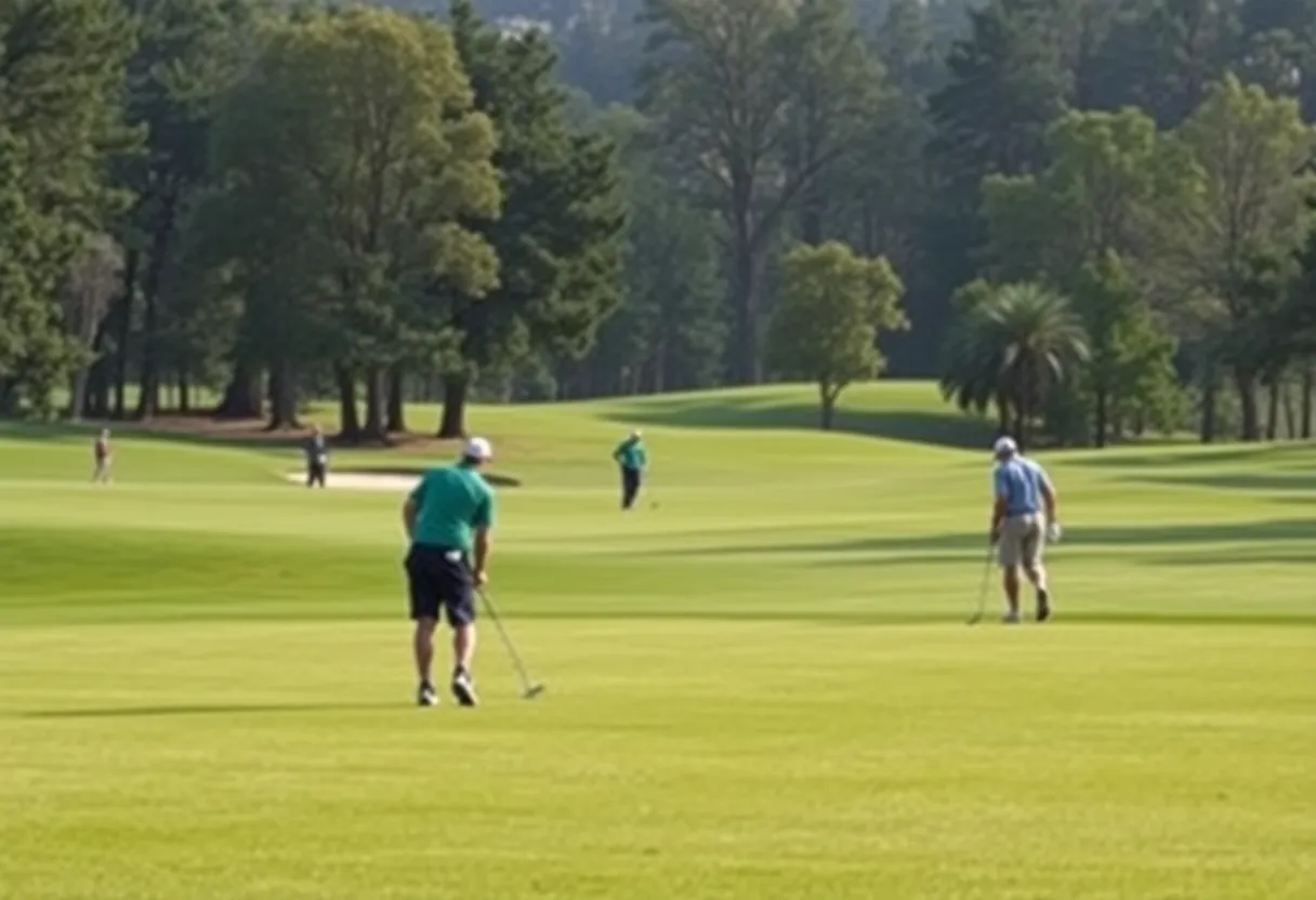 Scenic view of golf course at Sleepy Hollow Country Club
