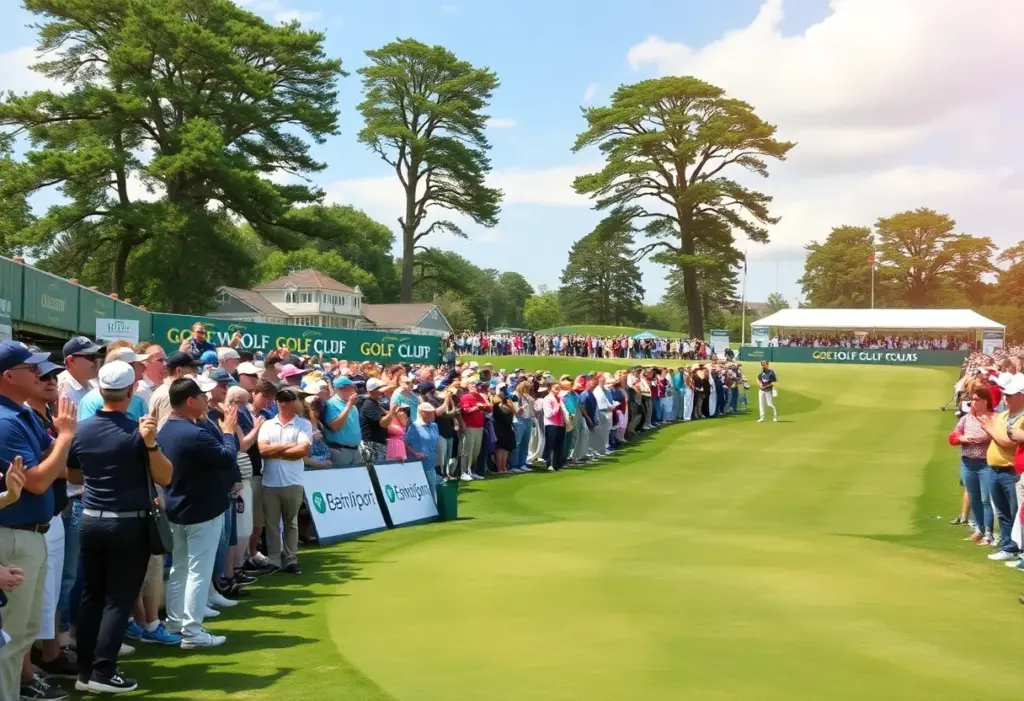 Fans eagerly watching the DP World India Championship at the golf course.