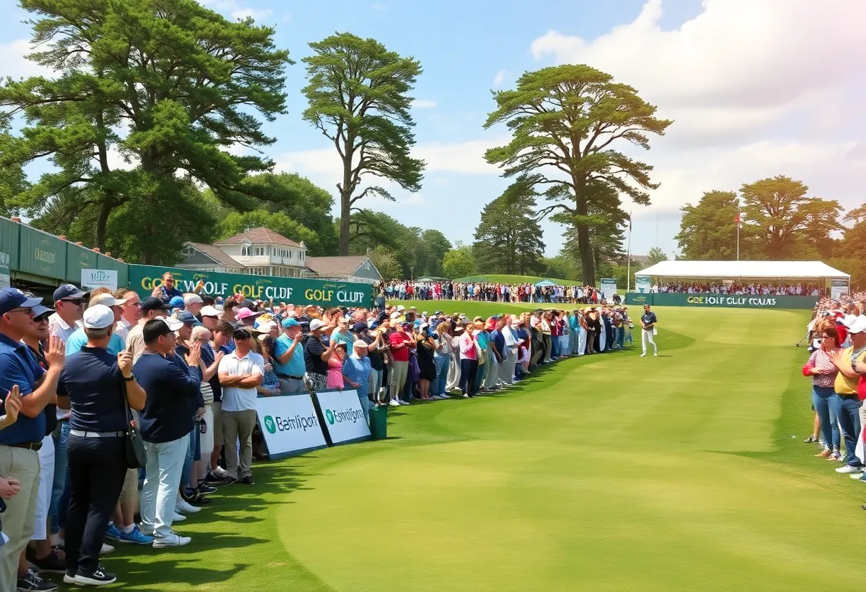 Fans eagerly watching the DP World India Championship at the golf course.