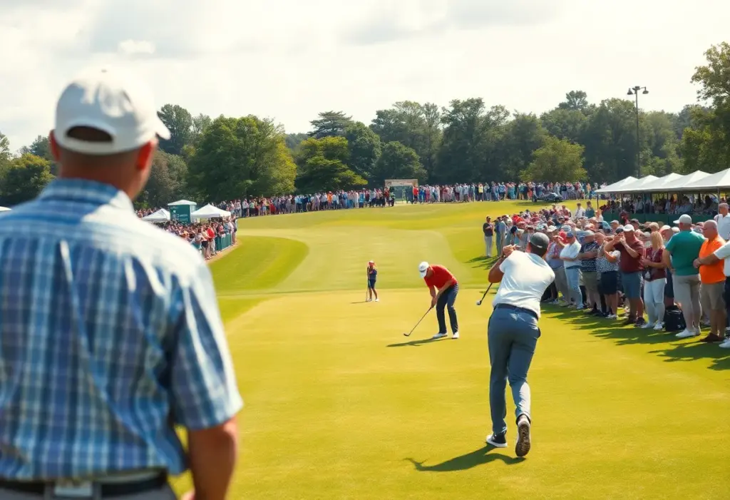 Golfers competing at the Houston Open