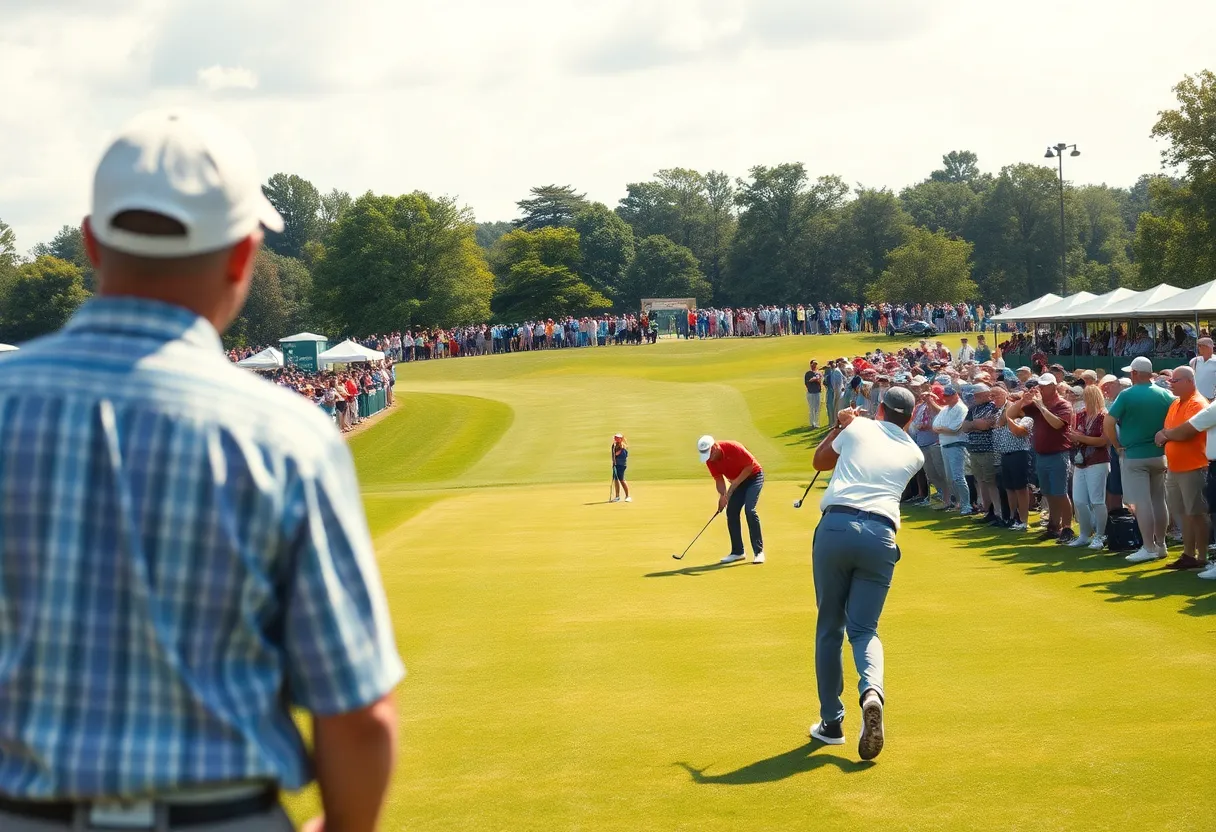 Golfers competing at the Houston Open