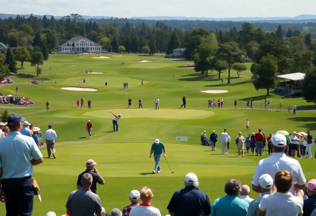 Golfers competing at the International Series Japan tournament