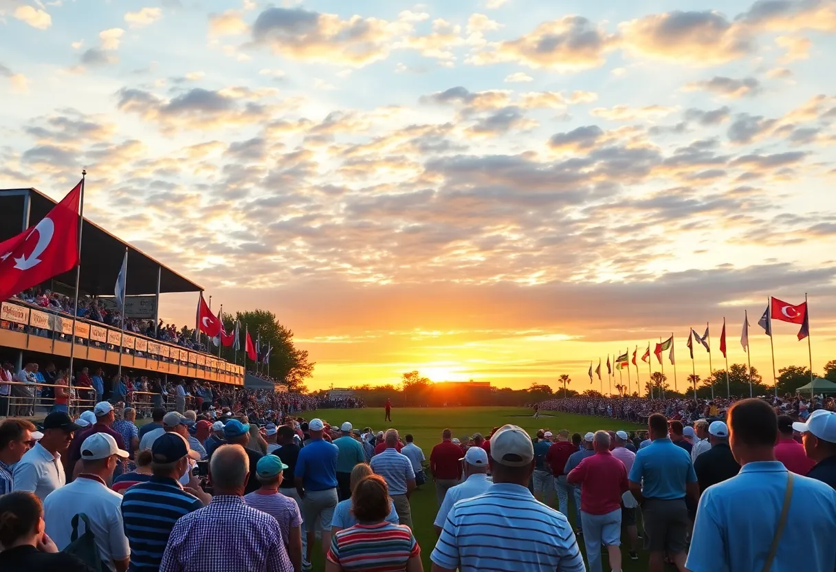 Exciting atmosphere at a LIV Golf event