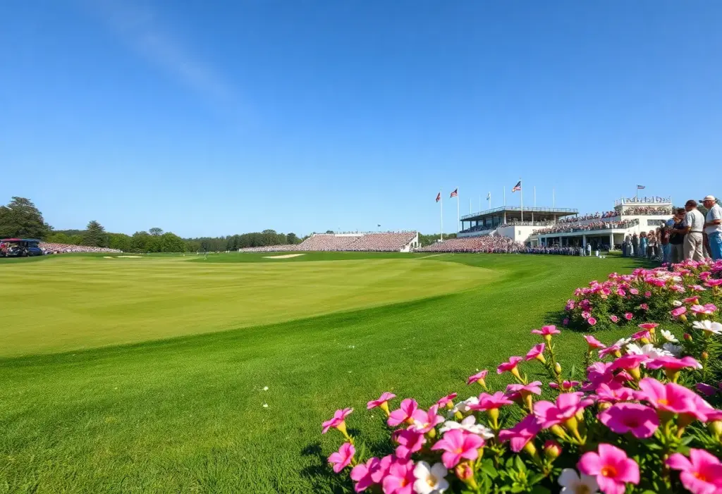 Scenic view of Augusta National Golf Club during the Masters Tournament