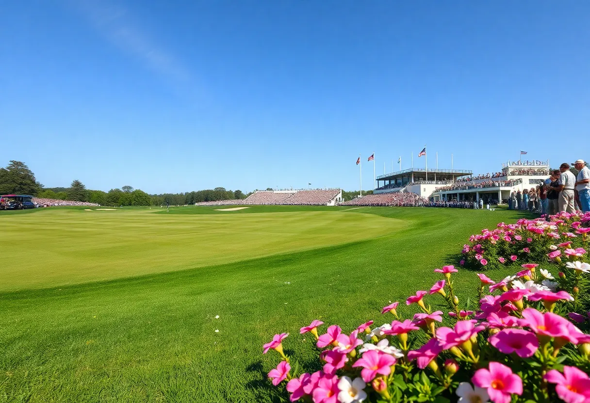 Scenic view of Augusta National Golf Club during the Masters Tournament