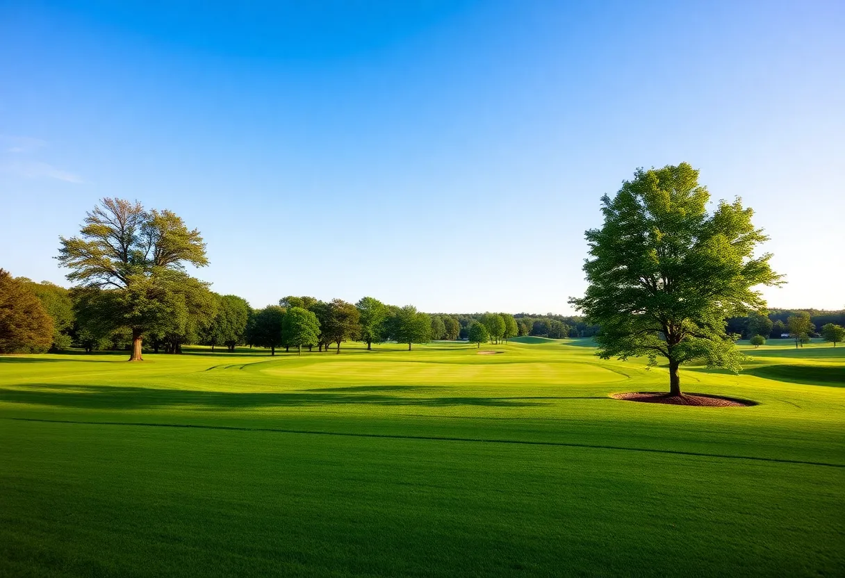 Public golf course in Nashville with scenic views