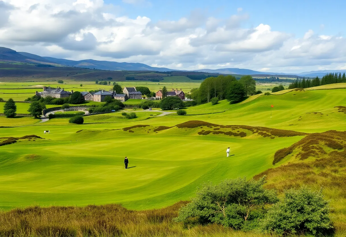 A scenic golf course in the Scottish Highlands