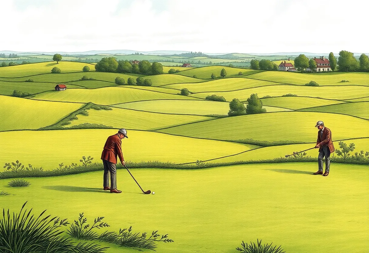 Historical golf landscape inspired by Old Tom Morris