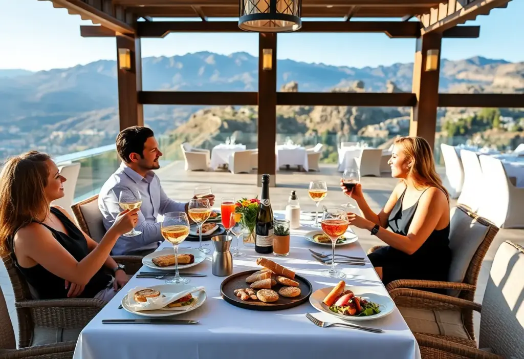 Guests enjoying drinks and dinner at the Patrón Tequila Showcase Dinner.