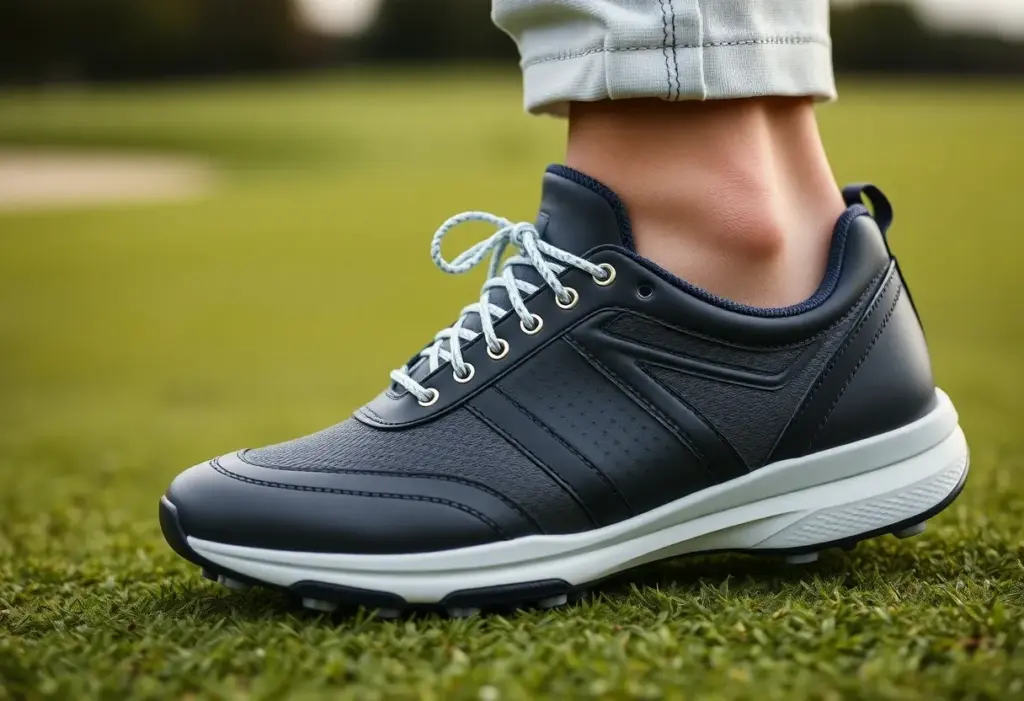 PAYNTR Golf performance footwear on a golf course