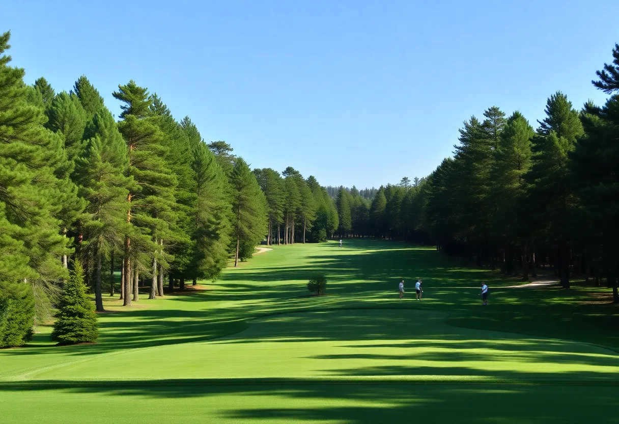 Scenic view of a golf course in Pinehurst, North Carolina
