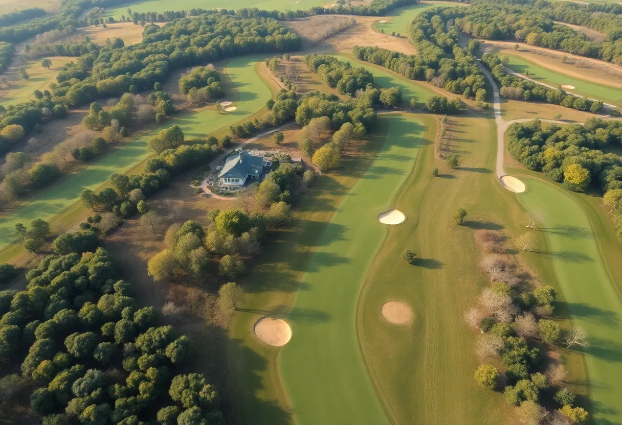 Pinehurst No. 2 golf course with natural aesthetic and broad fairways.
