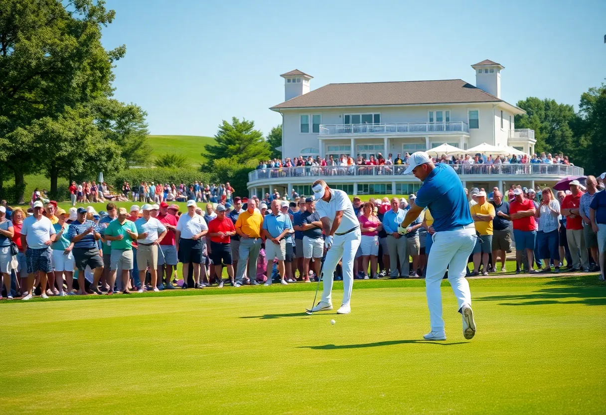 Golfers competing in the RBC Canadian Open at Hamilton Golf and Country Club.