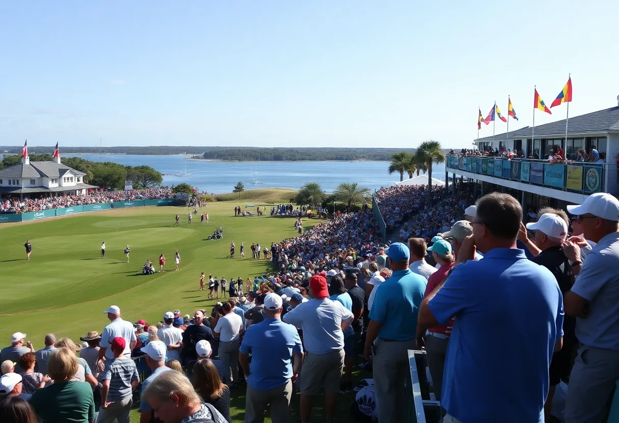 Golfers and spectators at the 2026 RBC Heritage at Harbour Town Golf Links