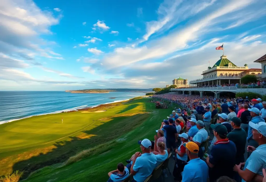 Scenic view of Royal Troon Golf Course during the Open Championship