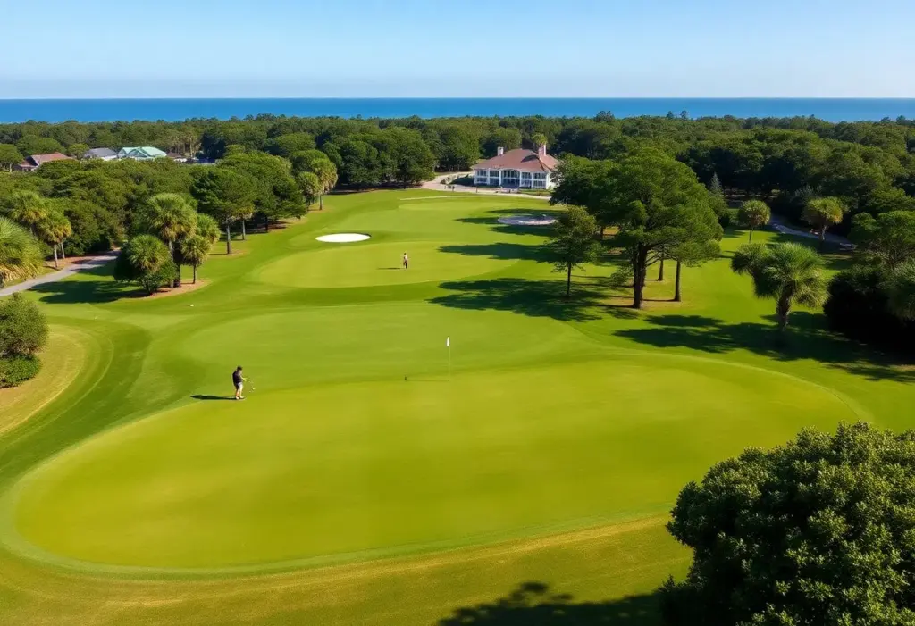 Golfers enjoying the scenic course at Sea Pines Resort