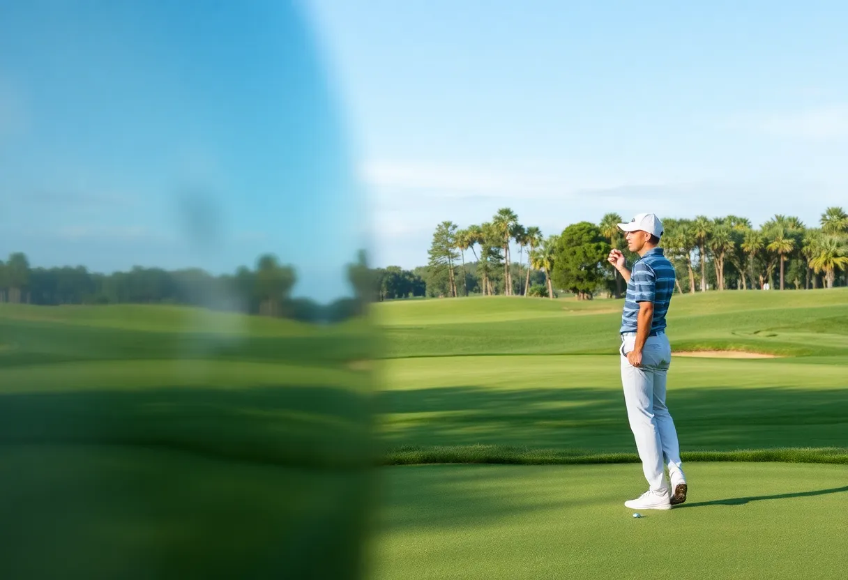 Golfer reflecting on recent performance at the golf course