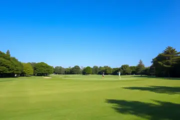 Golfers playing at Sentosa Golf Club during the Singapore Open