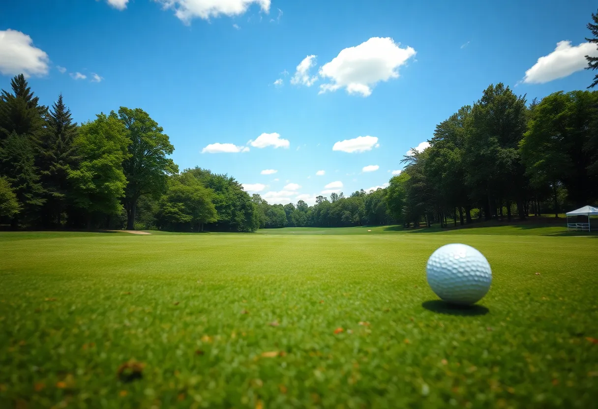 A tranquil golf course representing hope and recovery