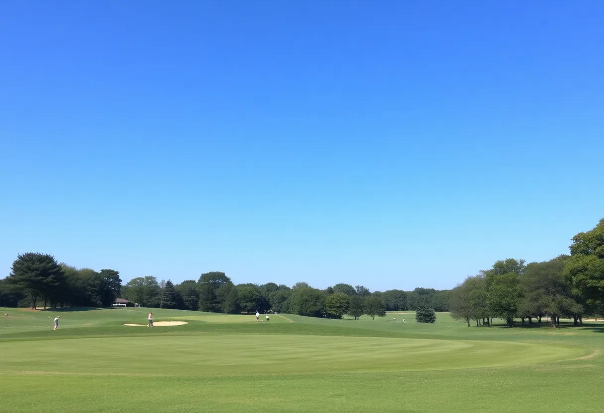 Scenic view of a public golf course in Illinois