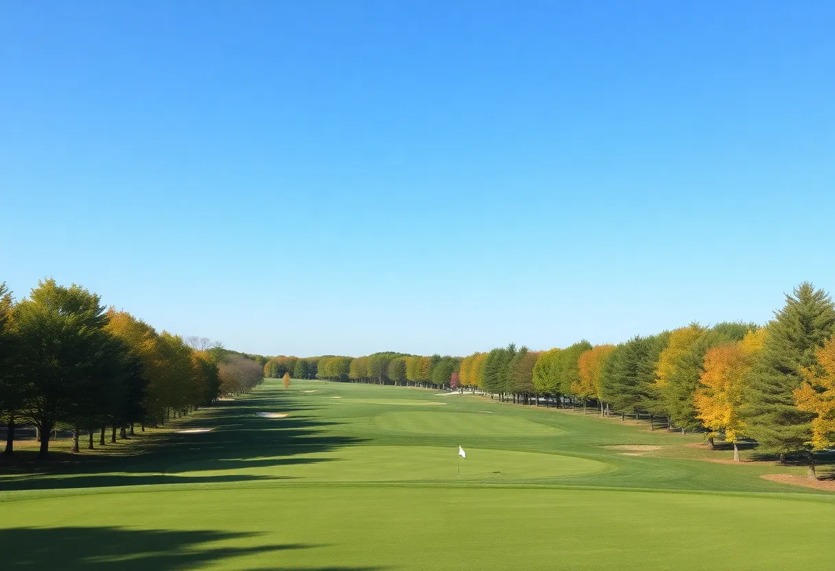 Scenic public golf course in Michigan