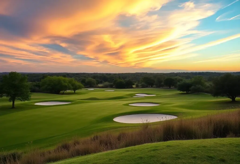 Scenic view of TPC San Antonio golf course during a tournament